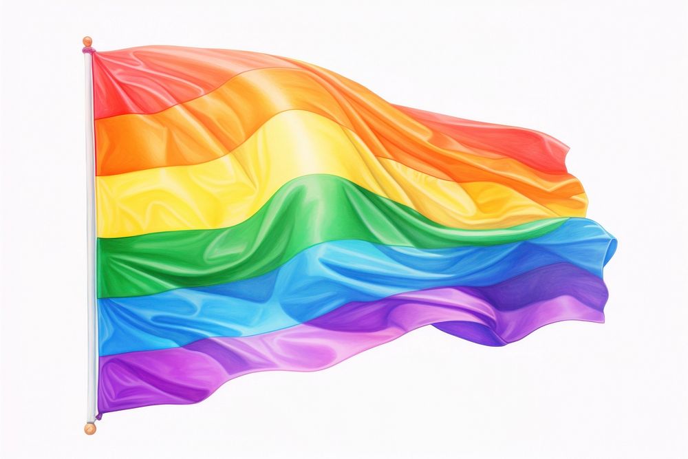 Pride flag backgrounds white background celebration. AI generated Image by rawpixel.