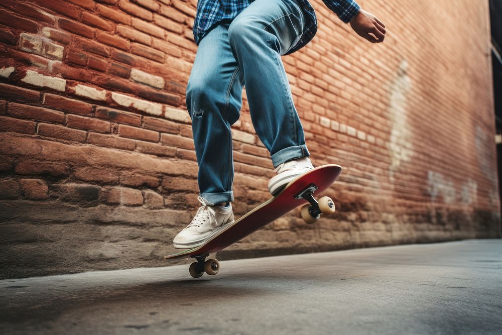 Skateboard wall skateboarding skateboarder. AI generated Image by rawpixel.