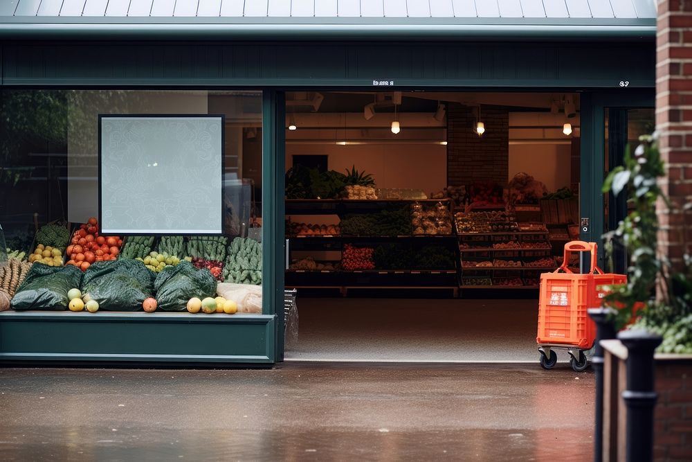 Sign supermarket plant food. AI generated Image by rawpixel.