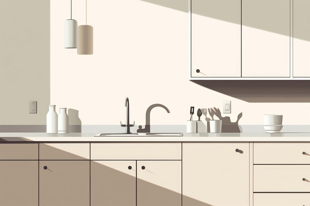Kitchen room sink wall architecture. AI generated Image by rawpixel.