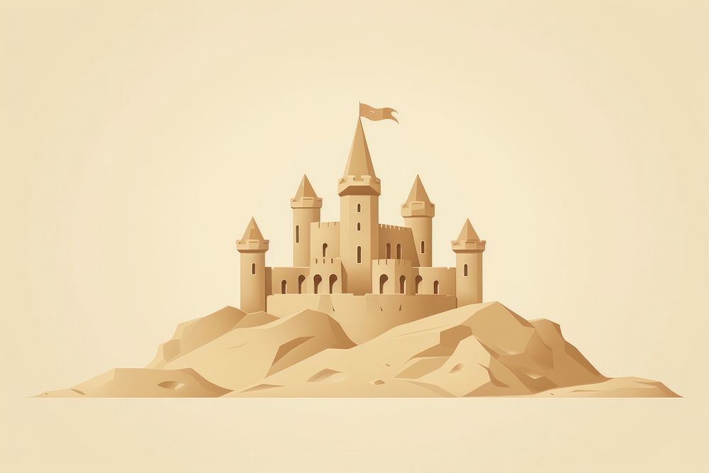Sand castle sand outdoors spirituality. AI generated Image by rawpixel.