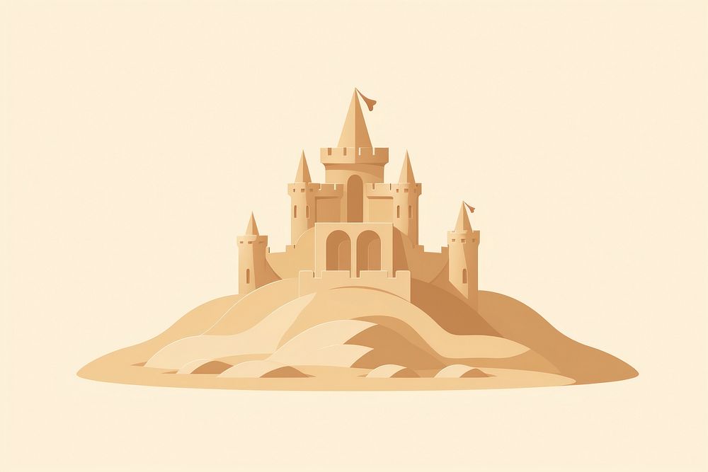 Sand castle sand outdoors architecture. AI generated Image by rawpixel.