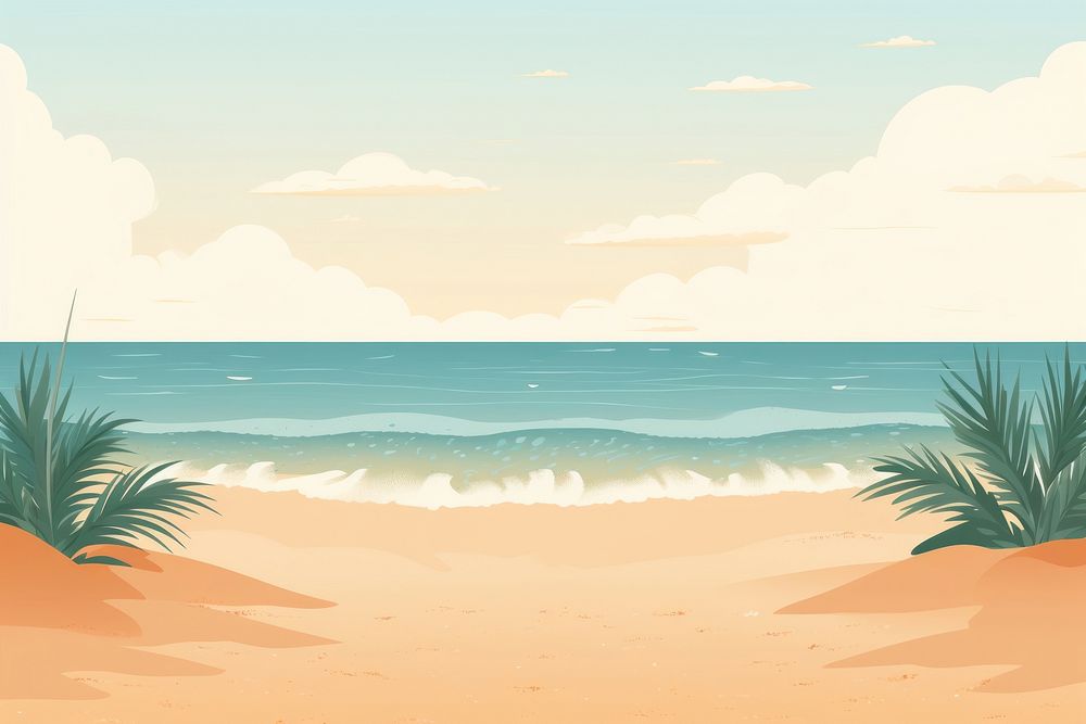 Beach backgrounds landscape outdoors. AI generated Image by rawpixel.