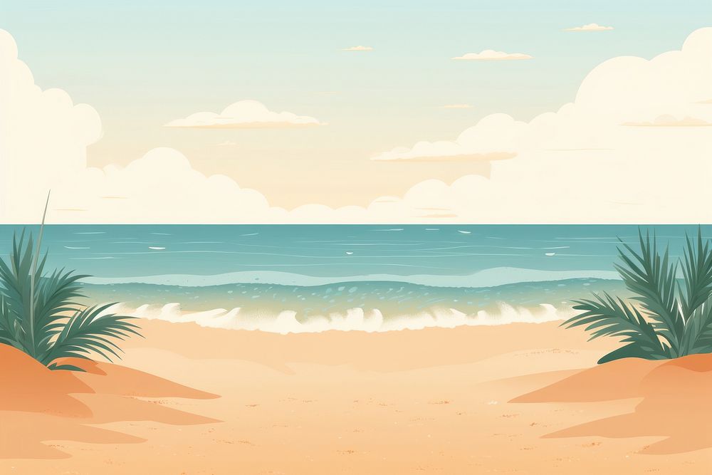 Beach backgrounds landscape outdoors. 