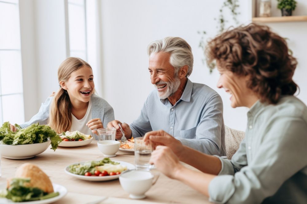 Laughing family father adult. 