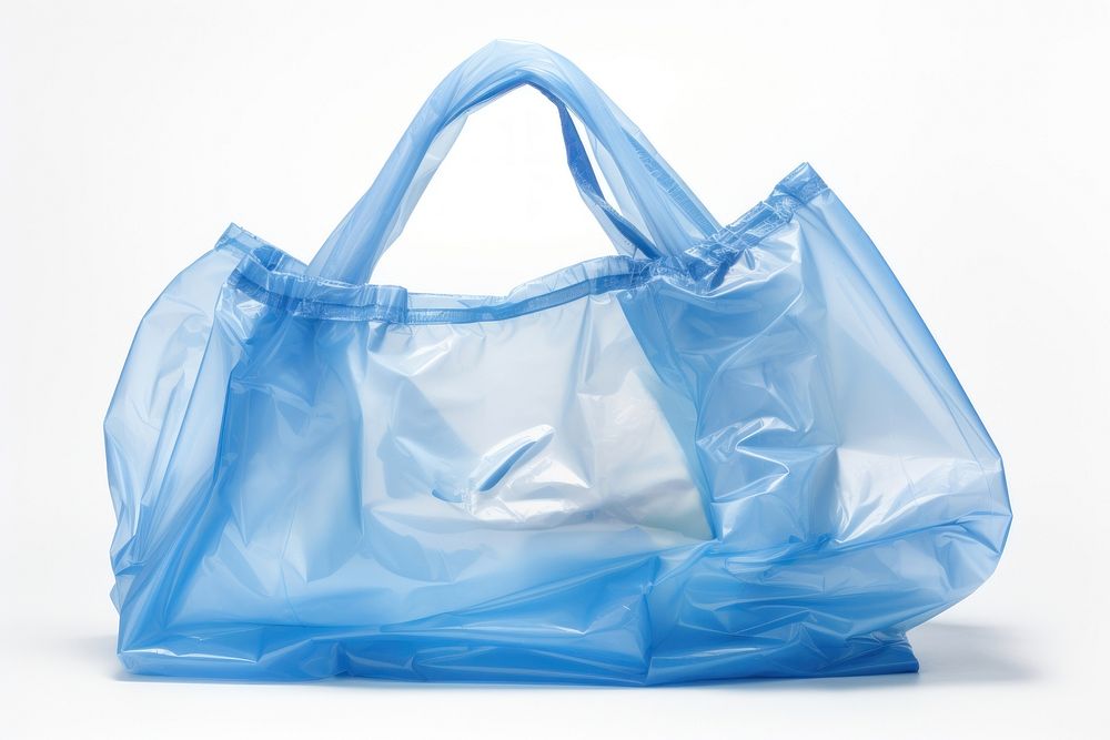 Plasstic bag plastic handbag white background. AI generated Image by rawpixel.