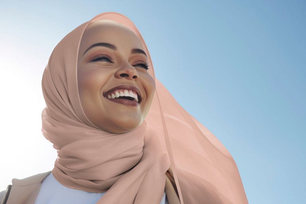 Women's hijab mockup, fashion psd