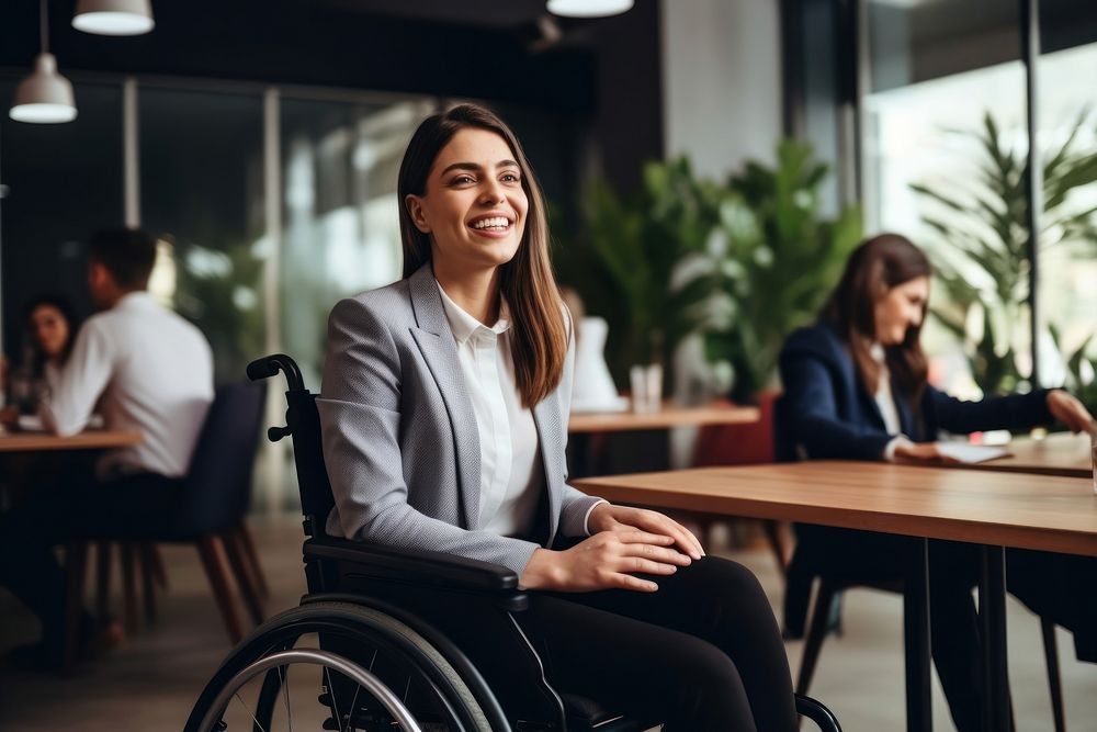 Wheelchair adult woman parasports. AI generated Image by rawpixel.