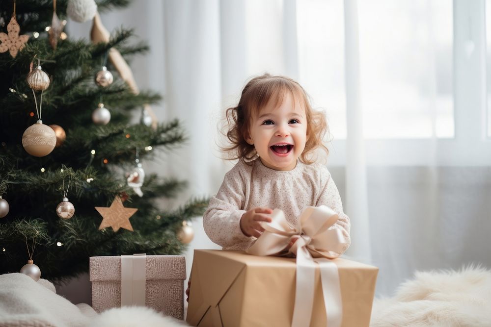 Christmas cheerful laughing sitting. AI generated Image by rawpixel.