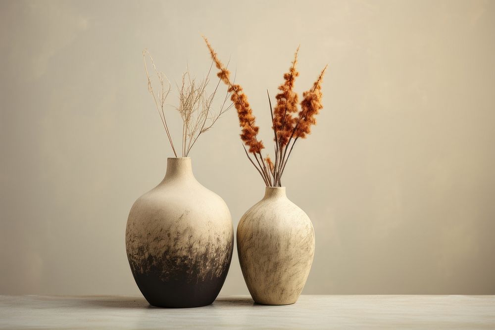 Flower vase plant arrangement. AI generated Image by rawpixel.