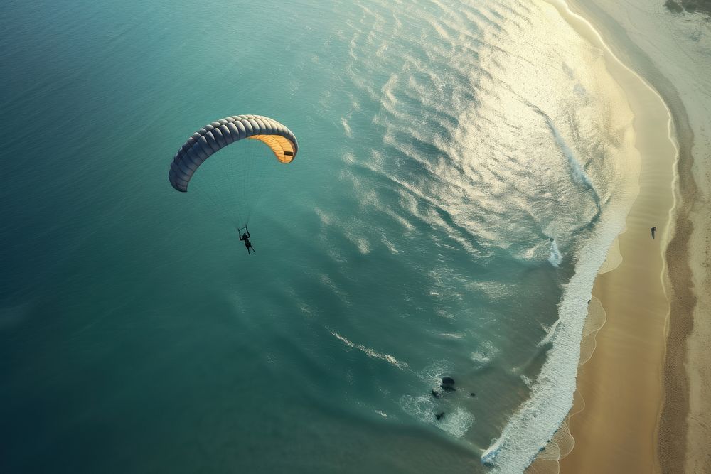 Skydiver paragliding recreation adventure. AI generated Image by rawpixel.