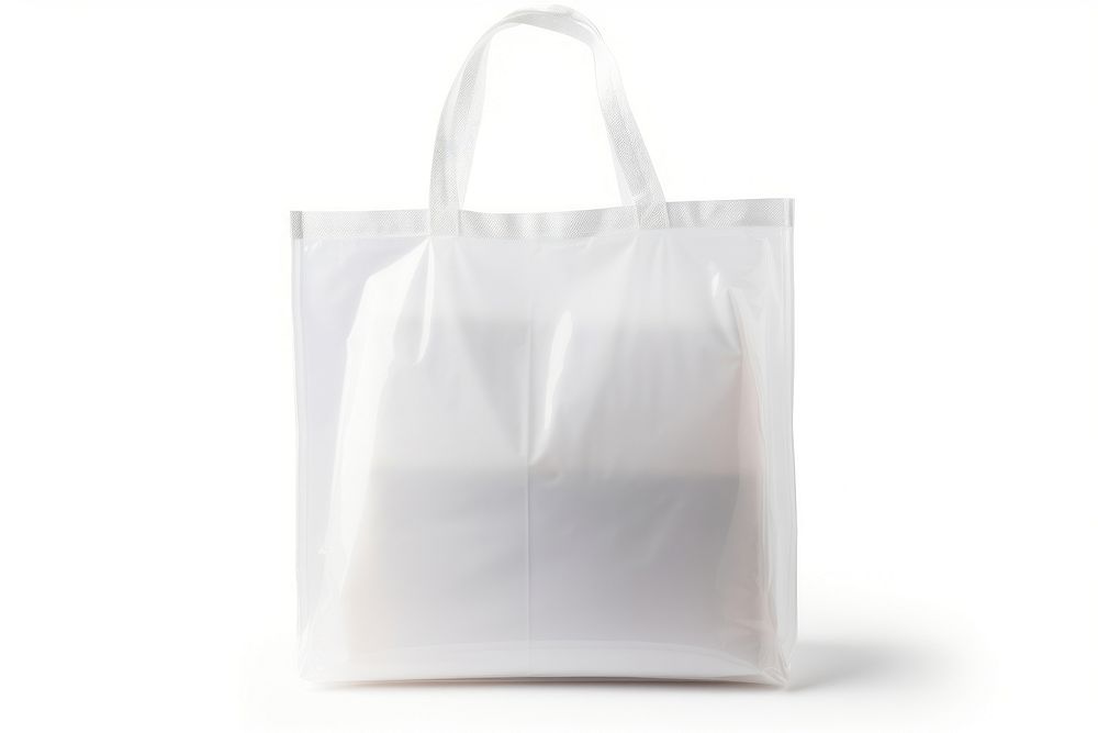Plastic bag handbag white. AI generated Image by rawpixel.