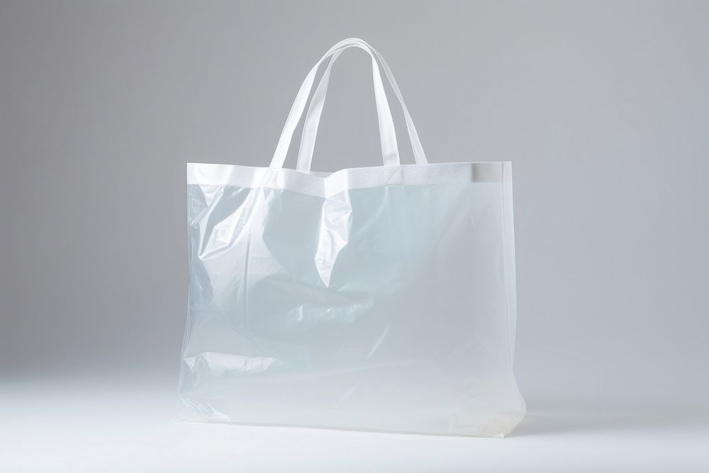 Plastic bag handbag white. AI generated Image by rawpixel.