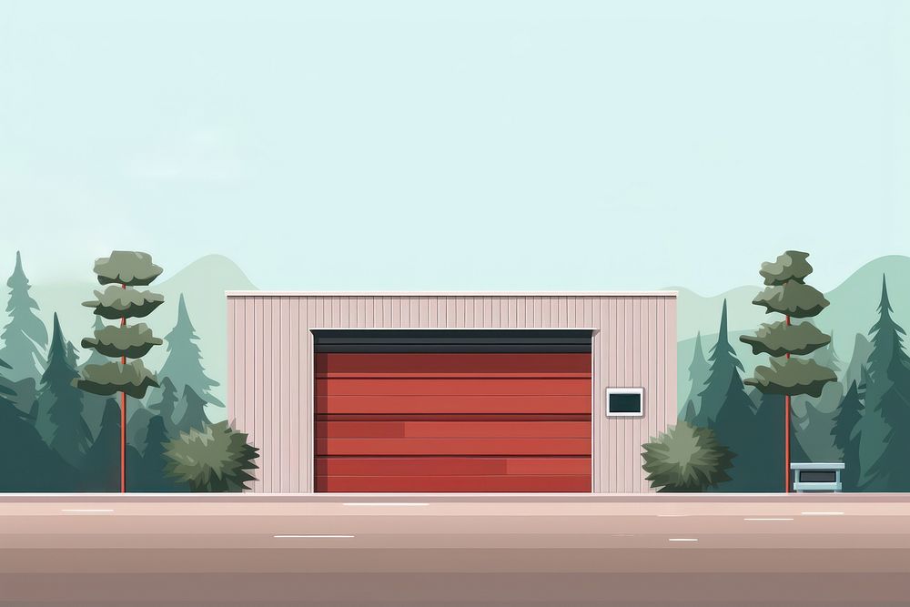 Garage plant tree architecture. AI generated Image by rawpixel.