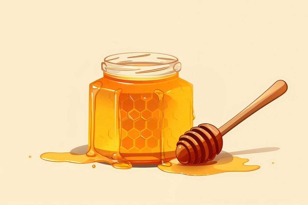 Honey jar honeycomb container freshness. AI generated Image by rawpixel.