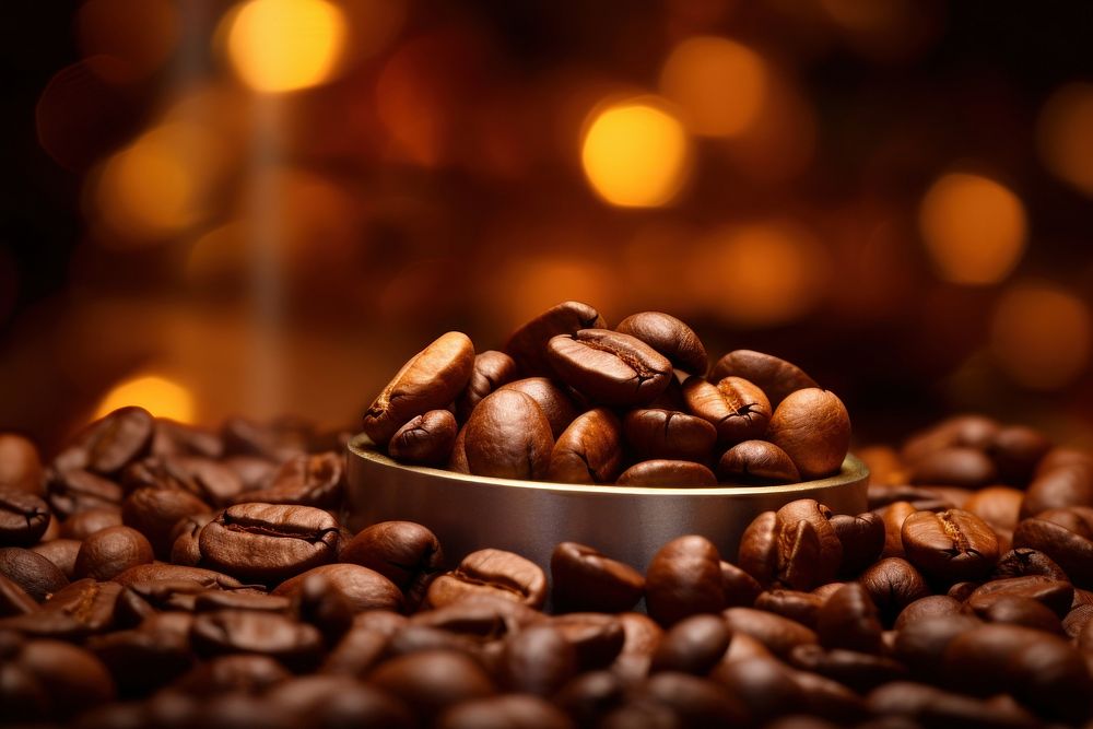 Coffee beans refreshment chocolate freshness. AI generated Image by rawpixel.