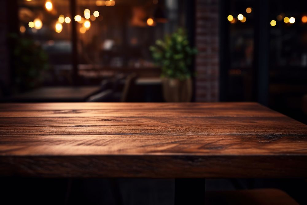 Table wood furniture hardwood. AI generated Image by rawpixel.