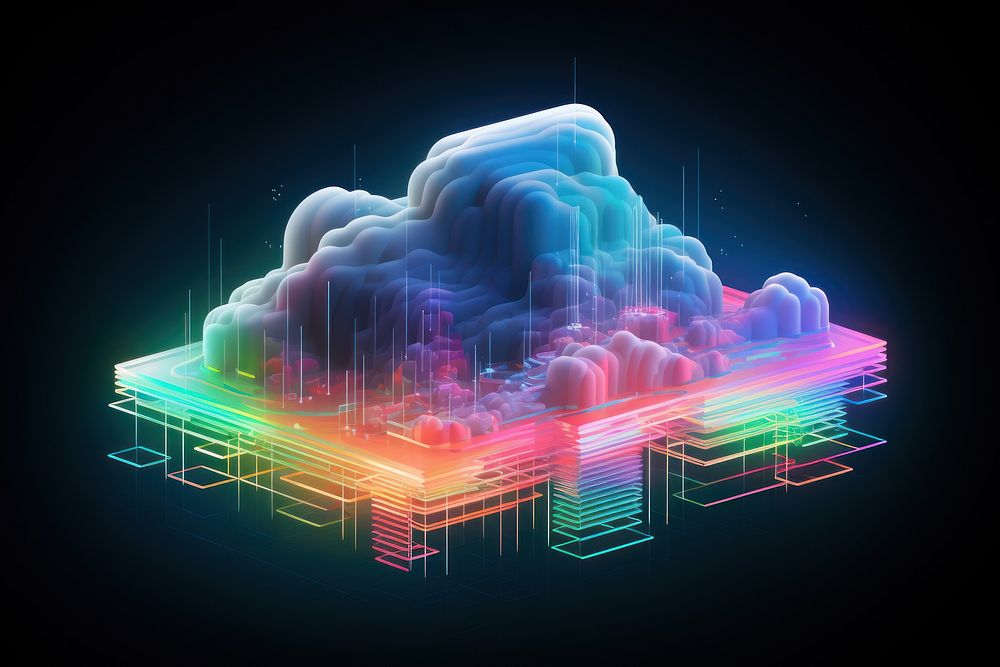 Abstract cloud technology cyberspace. AI generated Image by rawpixel.