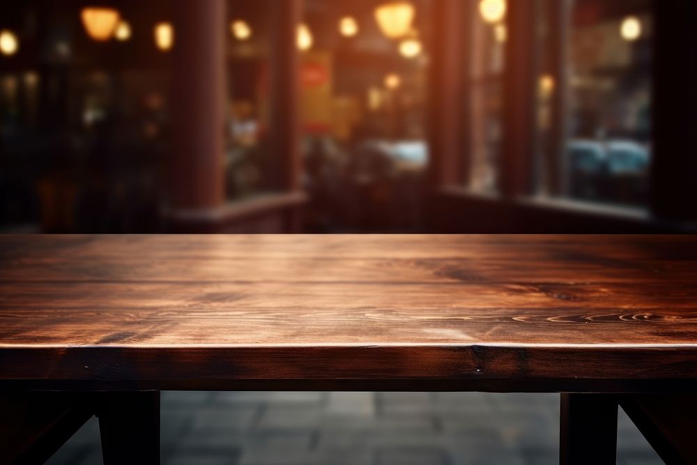 Empty wooden table furniture hardwood architecture. AI generated Image by rawpixel.