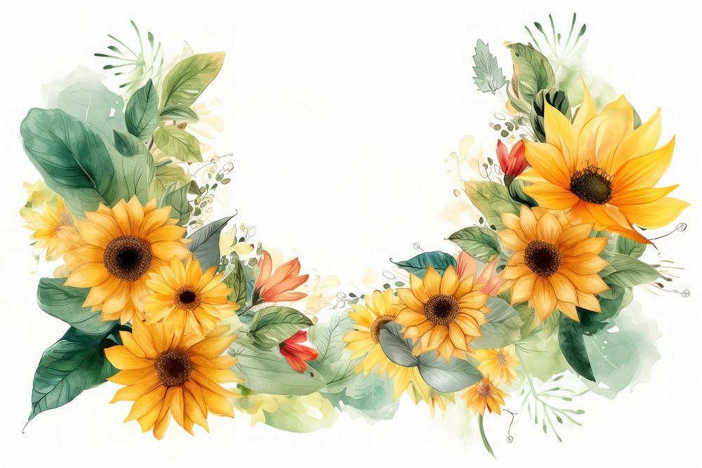 Flower sunflower pattern plant. AI generated Image by rawpixel.