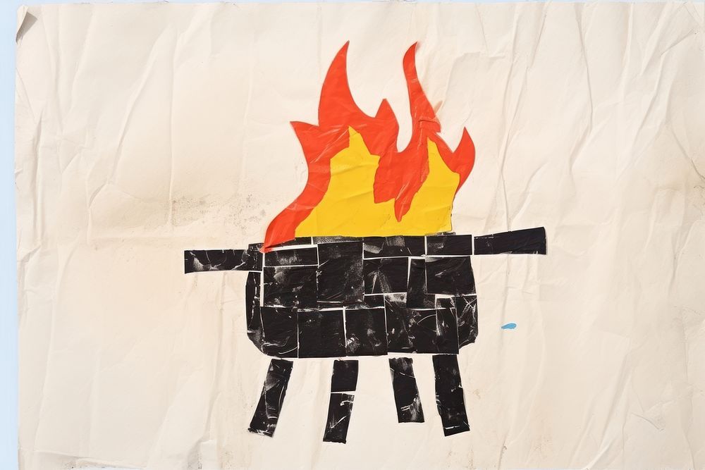 Barbecue paper art creativity. AI generated Image by rawpixel.
