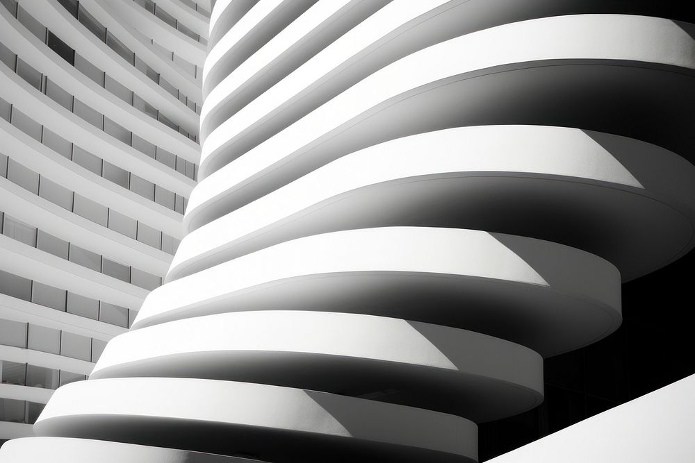 Architecture building spiral white.