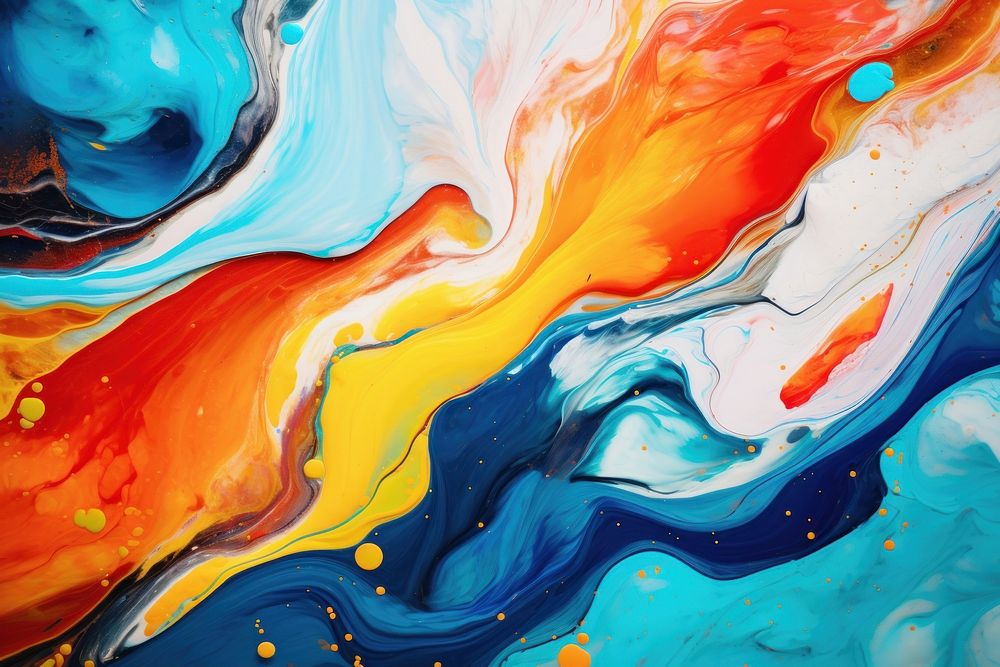 Painting abstract art vibrant color. AI generated Image by rawpixel.
