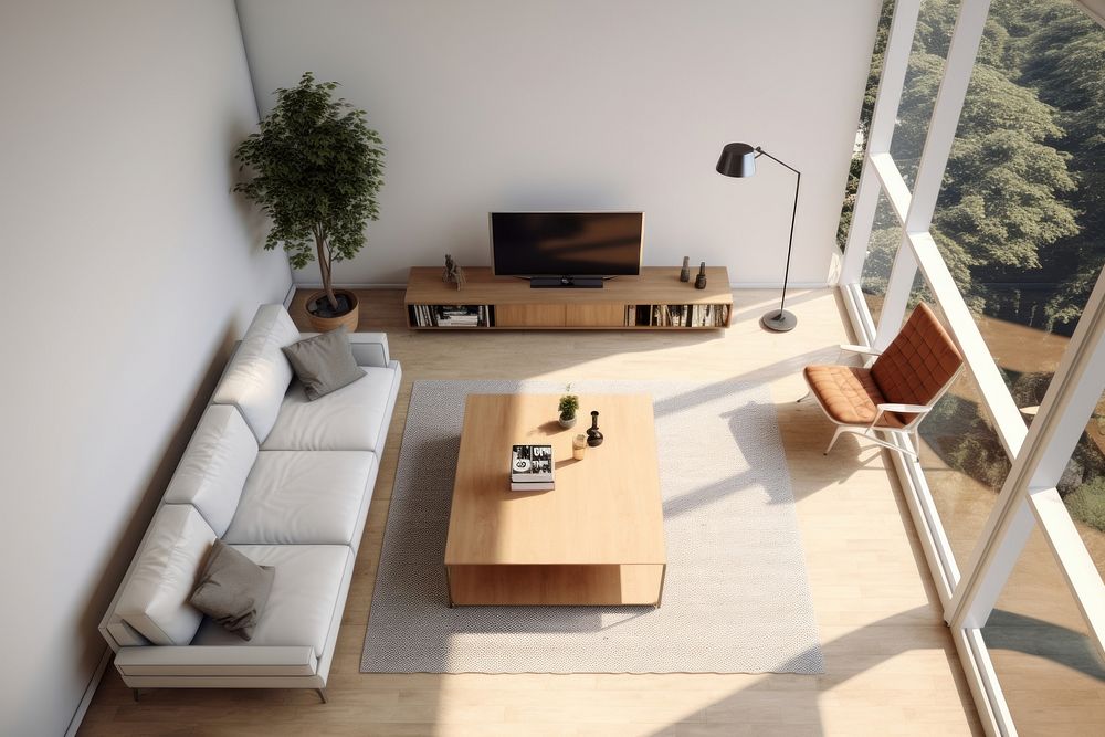 Interior modern living room architecture furniture building. AI generated Image by rawpixel.