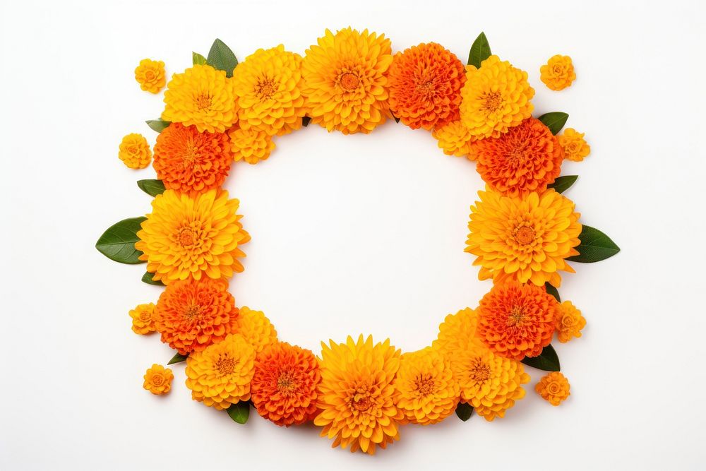 Marigold Flower rangoli Design Indian Festival flower decoration marigold. AI generated Image by rawpixel.