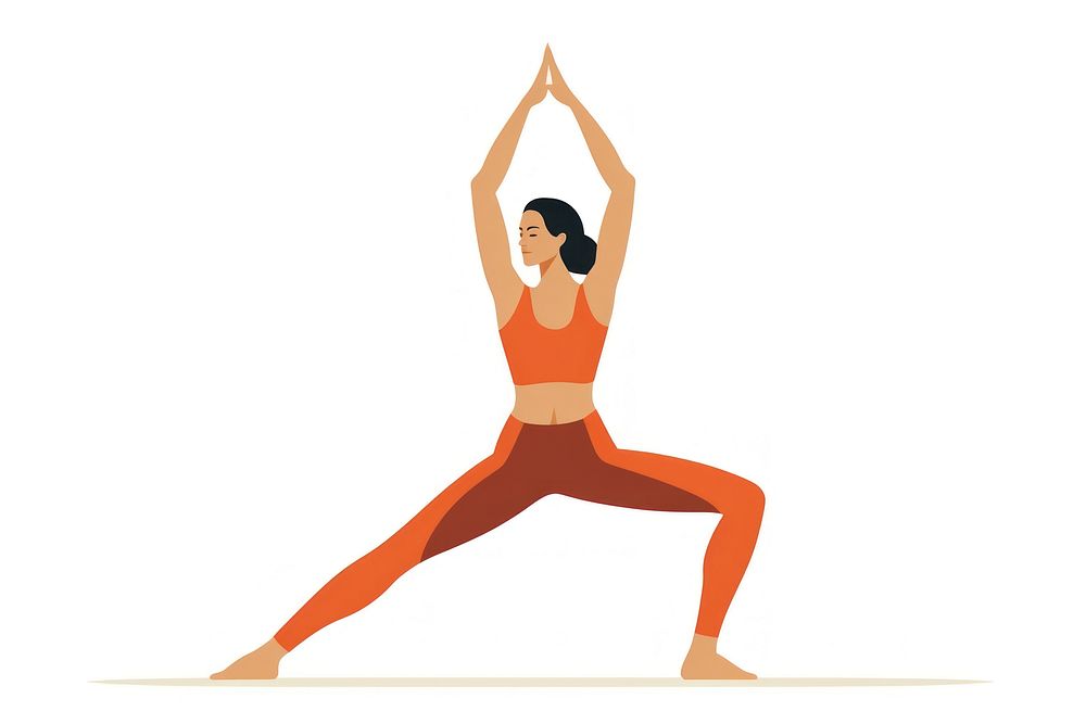 Yoga sports white background concentration. AI generated Image by rawpixel.