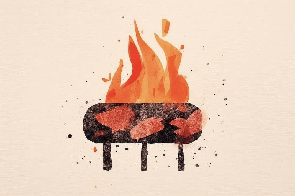 Barbecue fire art creativity. AI generated Image by rawpixel.