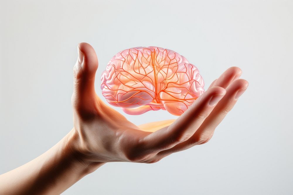 Hand finger adult brain. AI generated Image by rawpixel.