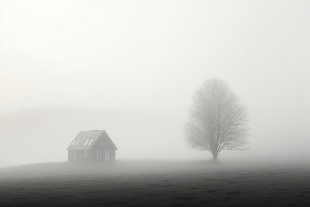 Minimalist house mist architecture building. AI generated Image by rawpixel.