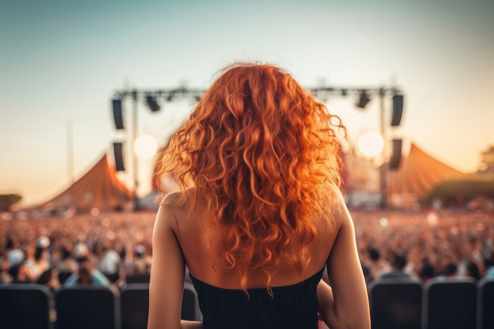 Festival adult music woman. AI generated Image by rawpixel.