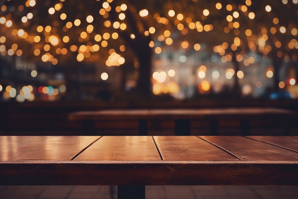 Table lighting wood architecture. 