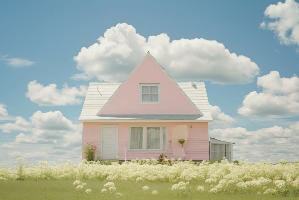 Idyllic home architecture building outdoors. AI generated Image by rawpixel.