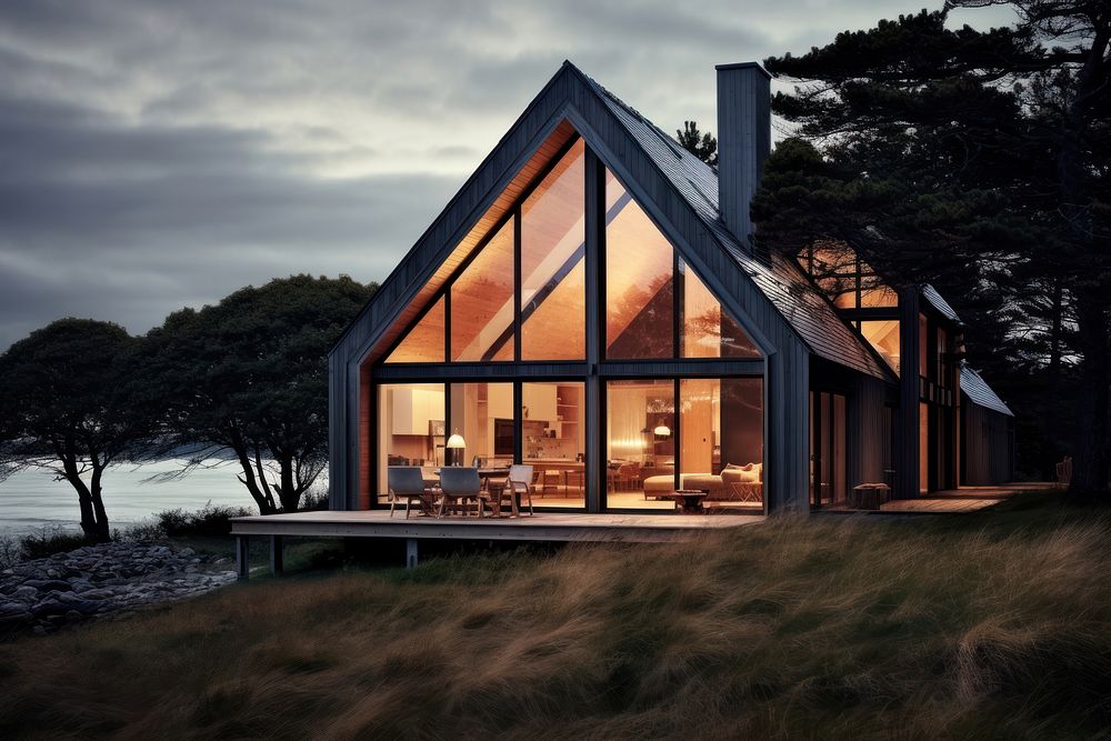 Holiday home architecture building outdoors. AI generated Image by rawpixel.