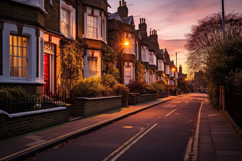 Houses in london architecture cityscape building. AI generated Image by rawpixel.