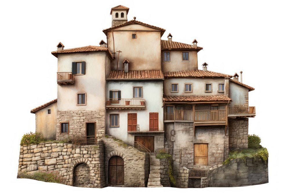 House town architecture building. AI generated Image by rawpixel.