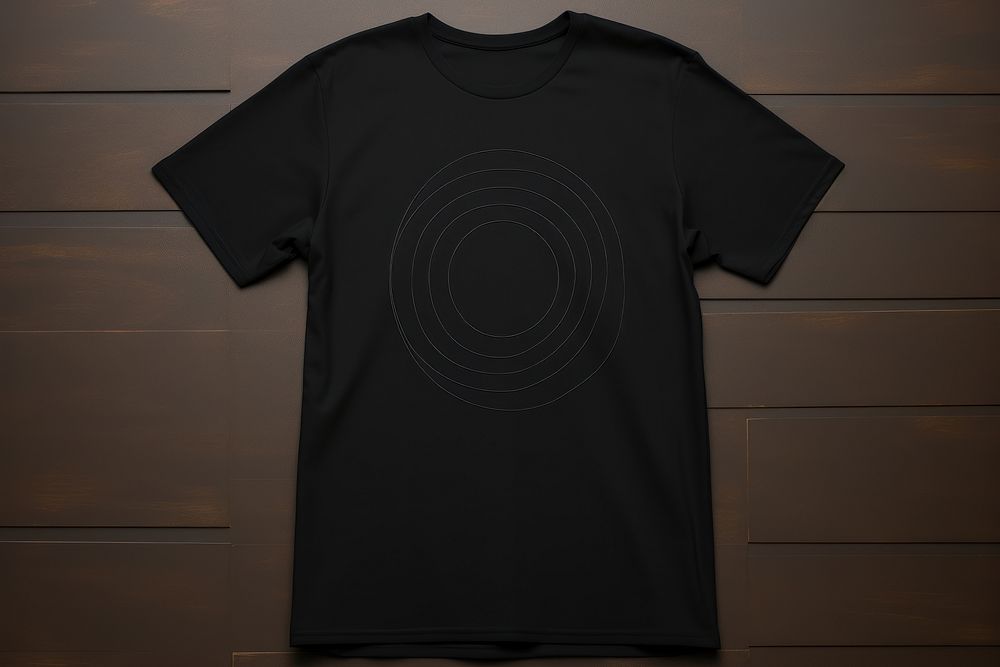 Minimalist black t shirt t-shirt concentric darkness.