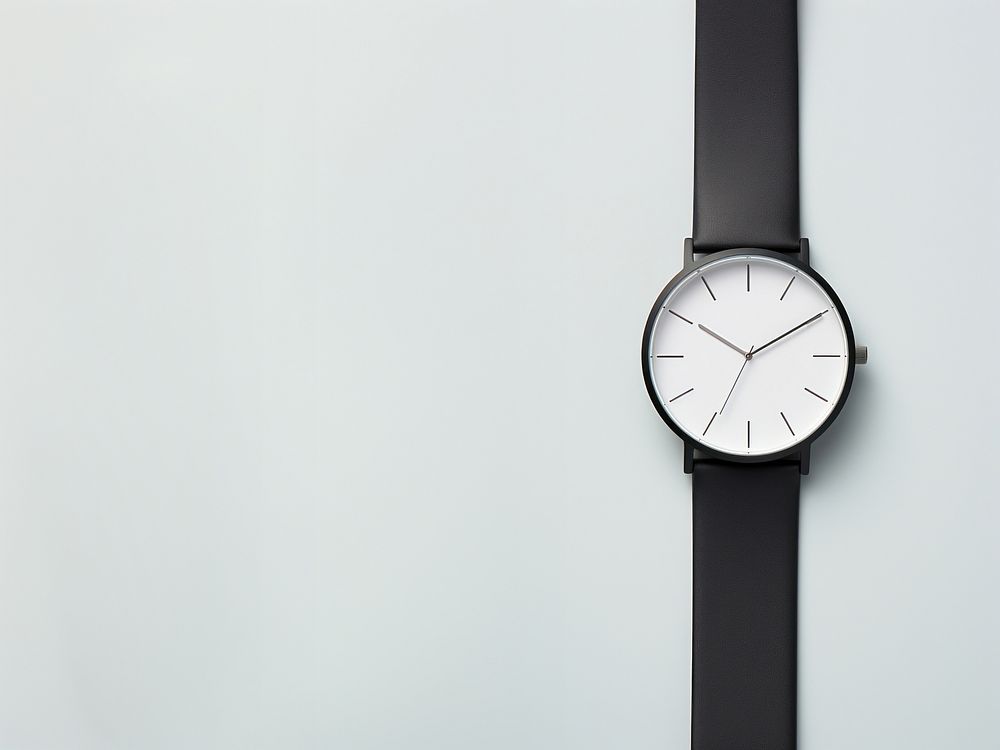 Minimalist white watch wristwatch architecture deadline building. AI generated Image by rawpixel.
