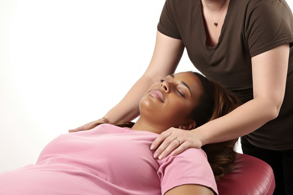 Massage adult woman togetherness. AI generated Image by rawpixel.