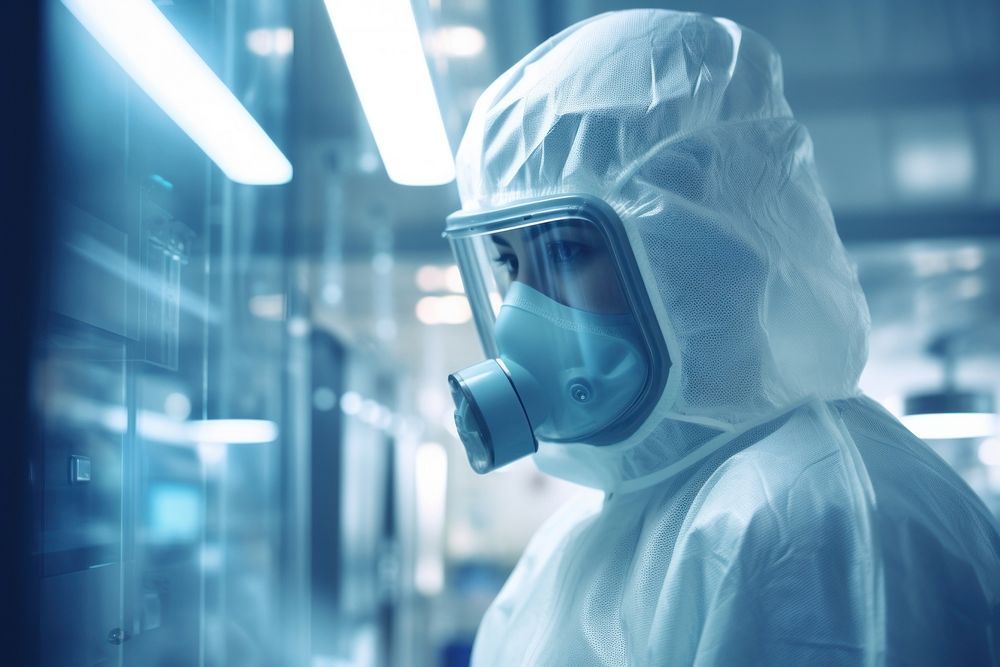 Scientist inside lab adult protection technology. AI generated Image by rawpixel.