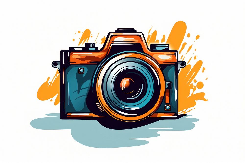 Photography icon camera white background photographing. AI generated Image by rawpixel.