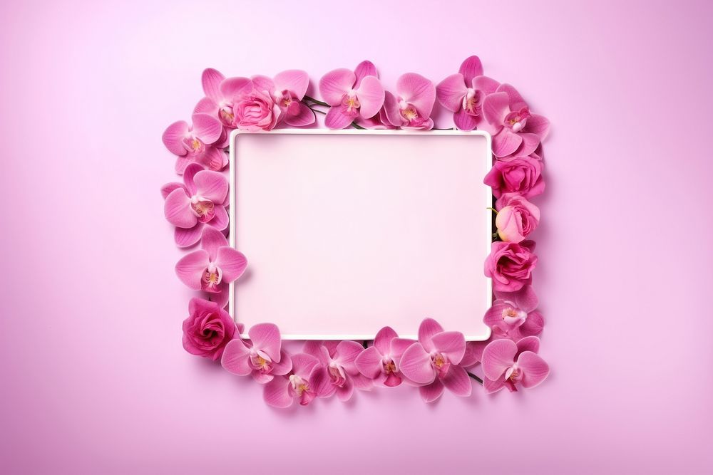 Flower petal plant frame. AI generated Image by rawpixel.