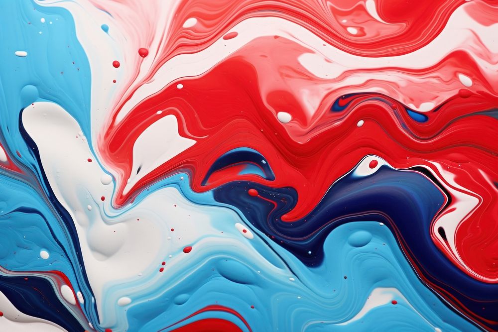 Abstract minimal 3d Liquid oily marbling backgrounds painting blue. 