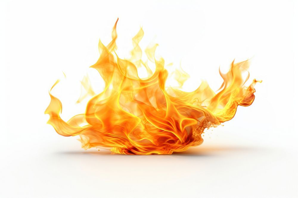 Fire white background misfortune explosion. AI generated Image by rawpixel.