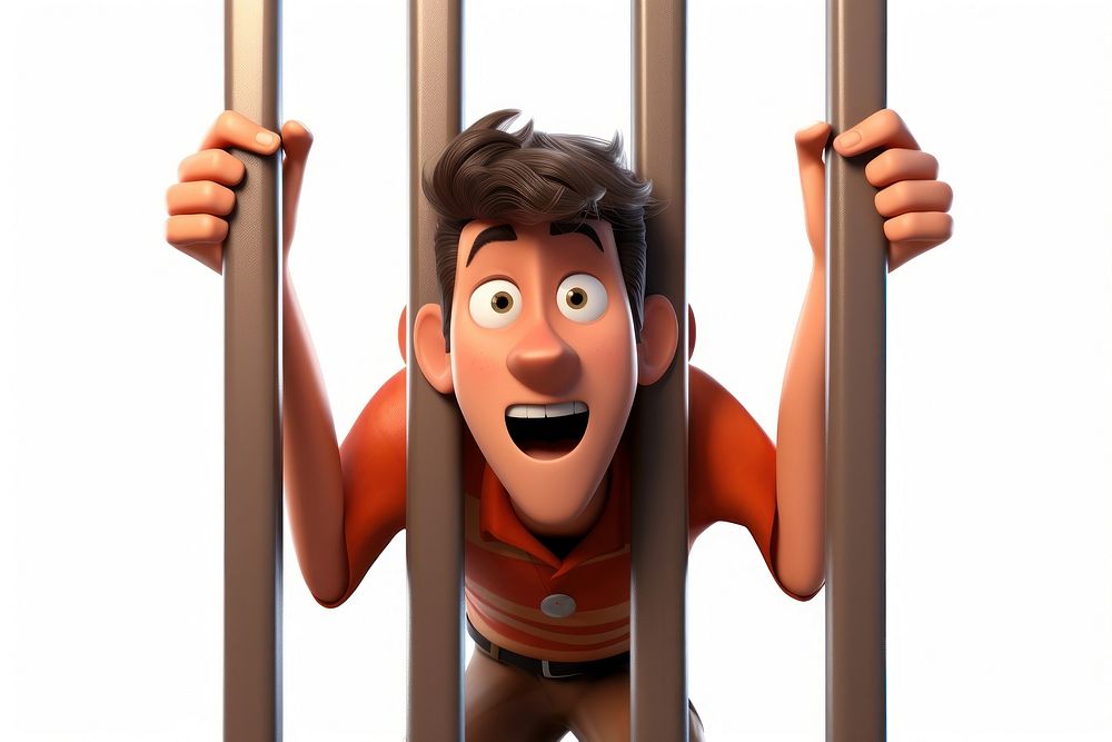 Cartoon prison prison cell protection. AI generated Image by rawpixel.