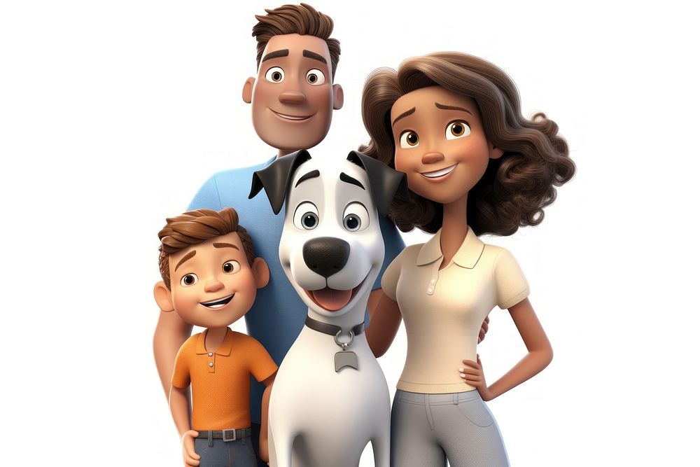 Family cartoon adult dog. AI generated Image by rawpixel.