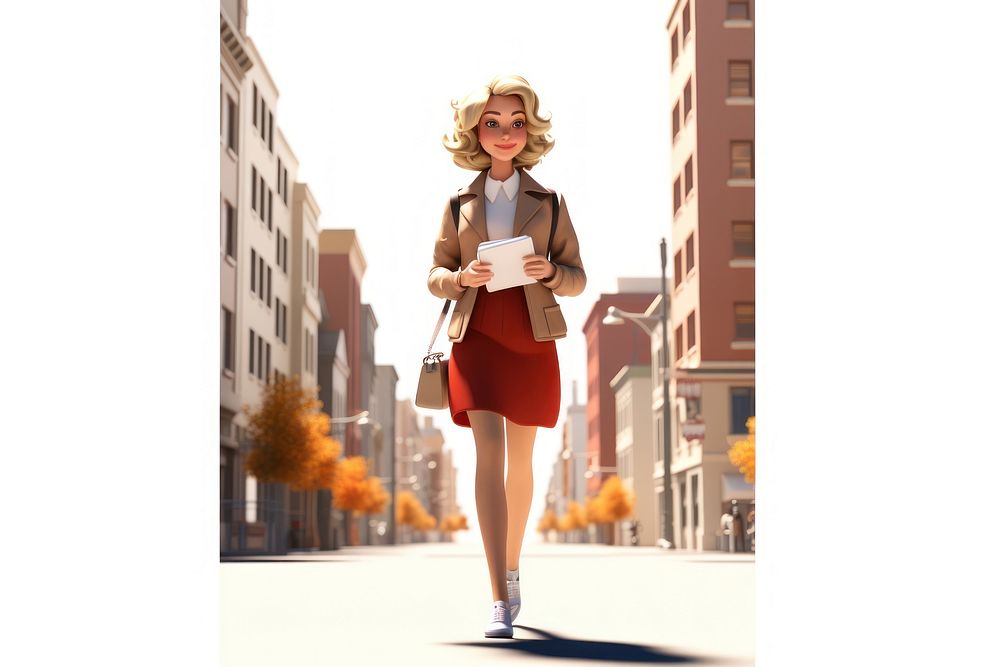 Walking cartoon skirt adult. AI generated Image by rawpixel.